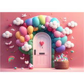 LB0533 Balloons Garland Doorway Backdrop
